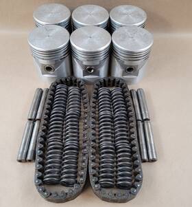 1937-olds Oldsmobile Nos 6 Pistons 12 Valve Springs 2 Timing Chain 8 Piston Pin 1937 Cyl