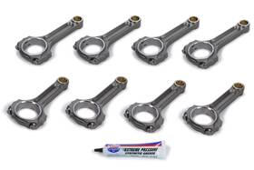 L6125stsw8 Oliver Rods Gm Ls1 Billet Connecting Rod Set 6.125 I Beam Bushed 7/16 Inch Cap