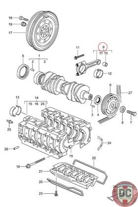 99610397502 Porsche 2005-2008 Boxster Cayman Connecting Rod Set