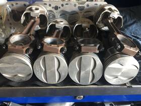 L2262f60 Sealed Power 087674905749 Pontiac 400 6.6 Speed Pro Over Forged Piston Set 8 And Rods