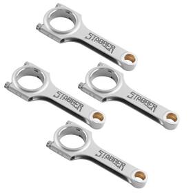 Stabber Kqa5t1 Racing H-beam Connecting Rods For Honda Civic Del Sol D16 Zc 137mm 4340 Arp 2000