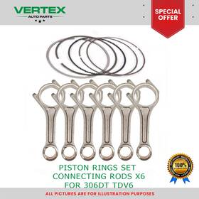 V-lr-306dt-engine-parts-06 Vertex Auto Part For Land Rover Jaguar 3.0 306dt Piston Rings Set With Connecting Rod X6 New