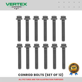 V-276dt-conrod Vertex Auto Parts For Jaguar Xf Xj 2.7 D Diesel Engine 276dt Conrod Bolts Set Of 12 - New