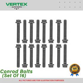 Vertex Auto Parts V-368dt-conrod Conrod Bolts Set Of 16 For Land Rover Range 3.6 D Diesel Engine 368dt