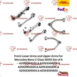 Mercedes Class W205 Frt Lower & Upper Arms Set Of 6 C180 C200 C220D C300 C400. Fixed Price $384.85.