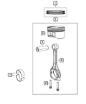 Genuine Mopar Piston Pin And Rod 53010928AD. Fixed Price $548.59.