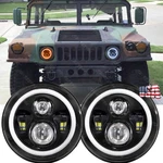 Pair 7" Led Headlights For Hummer Humvee M998 Lmtv Bmy M1045 M1078 M925 M35A2-2. Fixed Price $48.99.
