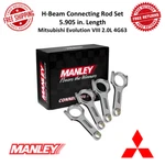 Manley H-beam Connecting Rod Set 5.905" Length For Mitsubishi Evolution Iii 2.0L. Fixed Price $599.43.