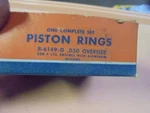 Vintage Nos New Old Stock Ford Piston Ring Set B-6149-G Cyl Engine. Fixed Price $19.95.