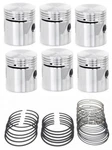 Silvolite Pistons SET/6+RINGS For Dodge Plymouth 218 230 Flathead 1933-1966 Std. Fixed Price $296.56.