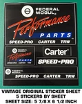 Federal Mogul Performance Parts Vintage Original Decal Sheet (5)STICKER. Fixed Price $7.18.