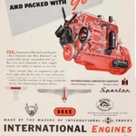 International Harvester Ih Engines Bus & Truck 1948 Print Ad Red Blue Diamond. Fixed Price $8.75.