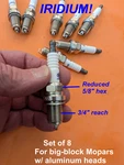 Mopar Big-block Iridium Ultimate Spark Plugs Edelbrock Indy 440SOURCE Dodge Plym. Fixed Price $62.77.