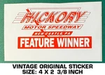 Hickory Motor Speedway Feature Winner - Vintage Original Decal Sticker Racing. Fixed Price $6.52.