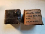 Nos 1930S-40S Dodge Piston Ring Set 986871 GROUP-0103 .020 O.s.. Fixed Price $45.00.