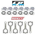Cp Pistons 87 Mm 9.0:1 Cr & Manley H-beam Rods Fits Nissan Skyline Gt-r RB26DETT. Fixed Price $1896.79.