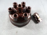 Nos 6 Cyl Auto Lite Dark Brown IG1323 Cap IG1320 Rotor Hupmobile Overland Willys. Fixed Price $37.50.