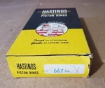 Hastings 667 Standard Bore 1963-? 230, 250 Cyl Chevy. Open Box Only Pistons. Fixed Price $6.99.