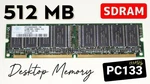 512MB Sdram PC133 133MHZ 168-PIN Dimm Memory For Desktops NT512S64V8HA0G-75B CL3. Fixed Price $29.99.