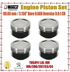 Wiseco 80.00 Mm Bore 0.060 Oversize 9.0:1 Cr Piston Set For Peugeot TU5JP4 1.6L. Fixed Price $779.99.