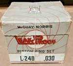 1939-45 Ford V8 95 100 Hp Piston Set Mcquay Norris #: L-248 .030 (3 Ring). Fixed Price $45.00.