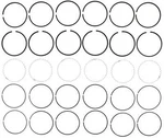 Engine Piston Ring Set Mahle 41578. Fixed Price $81.13.
