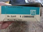 1966 67 68 69 70 Chevy Buick Olds Pontiac Nos Genuine Std Ring Set 6CYL 3892343. Fixed Price $20.00.