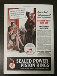 Vintage 1939 Sealed Power Piston Ring Sta-tite M.d. Full Page Original Ad 1221B. Fixed Price $9.99.