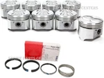 Sealed Power Flat Top Pistons SET/8+CAST Rings For Pontiac 400 V8 Bore Standard. Fixed Price $262.88.