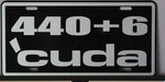 Metal License Plate 440+6 Cuda Fits Plymouth Body Mopar Six Pack 6BBL. Fixed Price $23.90.