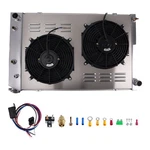 Row Aluminum Radiator Fan Set For Gmc C1500 K1500 1973-1986 716 Cross Flow. Fixed Price $169.68.