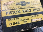 Nos Chevrolet 1955-7 Corvette 265 Chrome Piston Rings Std. Fixed Price $79.00.