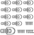 Gardeasy 12 Pack Rings Tie Down Anchors Hooks Heavy Duty 1/4" Trailer. Fixed Price $18.56.