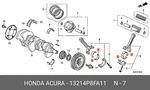 Genuine Oe Crankshaft Bearings 13214P8FA11 For Honda 13214-P8FA11. Fixed Price $21.69.