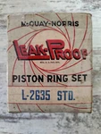 Mcquay Norris Piston Ring Set L-2635STD Fits 1941-56 Nash Cylinder 3-1/8" Bore. Fixed Price $50.00.