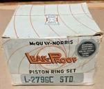 1954-55 Buick 40 Series V8 Piston Ring Set Mcquay Norris #: L2796C, 3 5/8" Bore. Fixed Price $50.00.