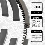 Piston Ring Set For Iveco Astra 13,8 1905818 1907470 1908466 8210.42.009. Fixed Price $28.60.