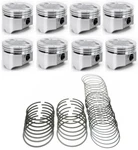 Silvolite Dish Pistons SET/8+CAST Rings Ford Fe 390 1968-76+MERCURY 410 Std. Fixed Price $265.15.
