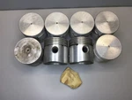 Silv-o-lite V-8 Ford Pistons Set Of Flat Top .040 Size Nos. Fixed Price $95.00.