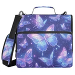 Sparkle Butterfly Blue Waterproof Zipper Binder With Shoulder Strap, 3-RING T.... Fixed Price $49.85.