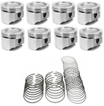 Silvolite Dished Pistons SET/8+CAST Rings For 1968-1980 Oldsmobile/olds 350 Std. Fixed Price $262.44.