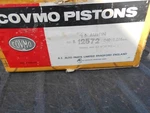 Austin Healey 100/4 Nos Covmo/ae Piston Set #12572 .040" Oversize. Fixed Price $245.00.