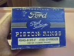 Vintage New Old Stock Ford Piston Rings IGAS-6149-F .020 Oversize Unopened Box. Fixed Price $19.95.