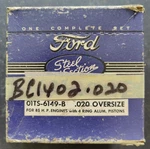Ford 01TS-6149-B .020 4-RING Piston Set 1932-45 85HP V8 Aluminum. Fixed Price $30.00.
