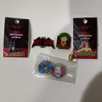 Vintage Batman's The Joker Dc Comics 1989 Cloisonn Pin Plus Poison Ivy Logo Lot. Fixed Price $28.00.