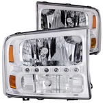 Anzo 111088 Crystal Headlight Set; Clear Lens; Chrome Housing; R; W/1 Pc For Pai. Fixed Price $364.97.
