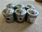 Jaguar 3.8 Litre Standard Brico Pistons & Wrist Pins Snap Rings 9:1. Fixed Price $39.46.