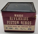Vintage Montgomery Wards Riverside Piston Rings 61-686 3-1/8. Fixed Price $99.99.