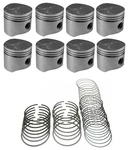 Pistons 4-BARREL Dome Cast SET/8+RINGS Kit For 1964-1966 Dodge/plymouth 273 .030. Fixed Price $689.98.