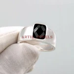 Natural Black Onyx Gemstone With 925 Sterling Silver Ring For Men's #5169. Fixed Price $96.12.